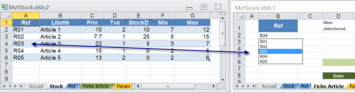 Excel – Comment référencer un tableau structuré dans une liste de Validation de donnée